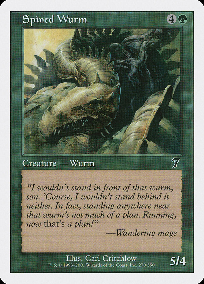 Spined Wurm [Seventh Edition] | Grognard Games