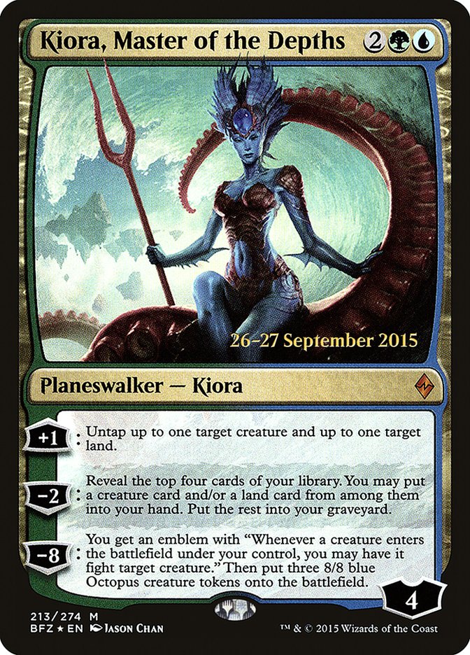 Kiora, Master of the Depths  [Battle for Zendikar Prerelease Promos] | Grognard Games