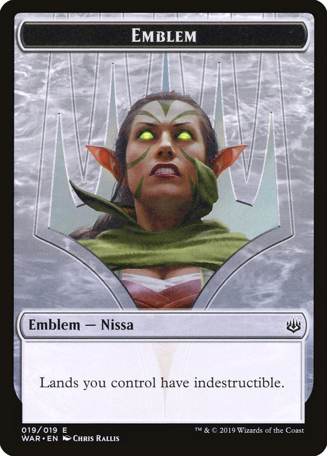 Nissa, Who Shakes the World Emblem [War of the Spark Tokens] | Grognard Games