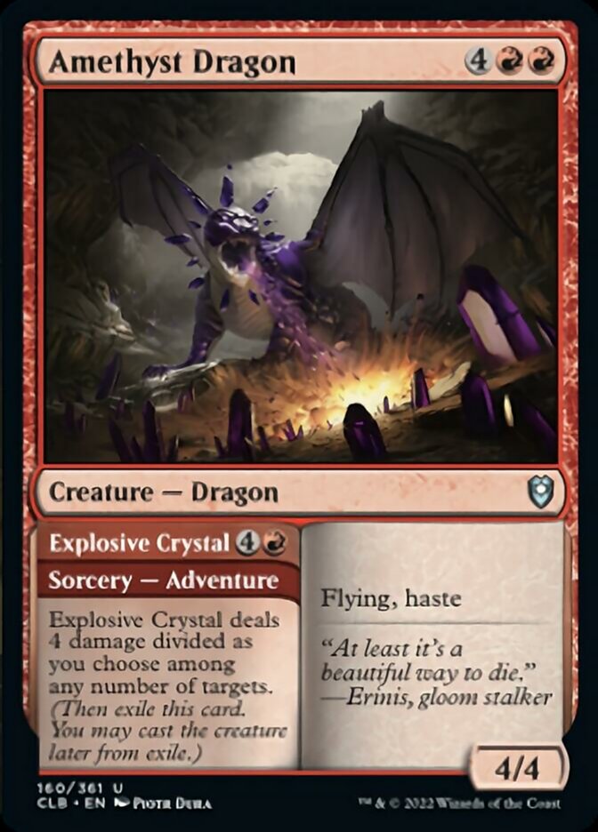 Amethyst Dragon // Explosive Crystal [Commander Legends: Battle for Baldur's Gate] | Grognard Games