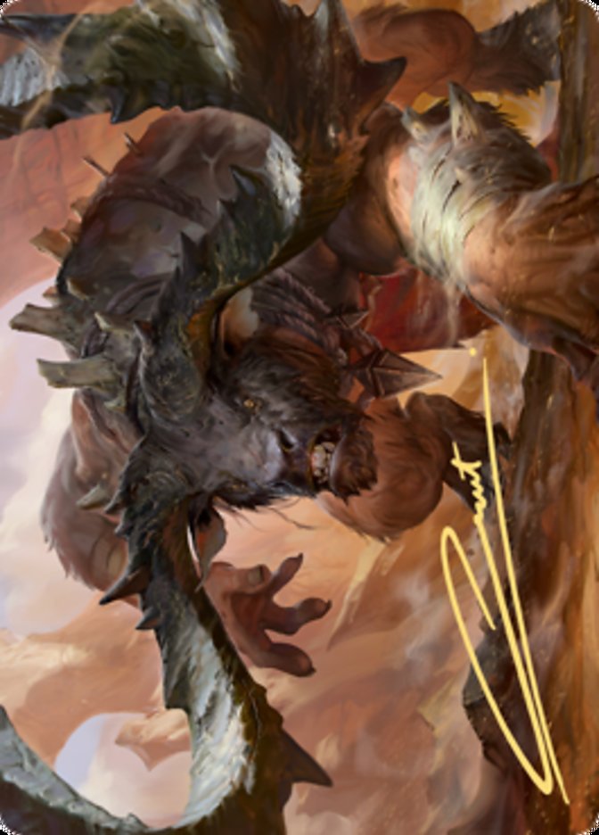 Moraug, Fury of Akoum Art Card (Gold-Stamped Signature) [Zendikar Rising Art Series] | Grognard Games