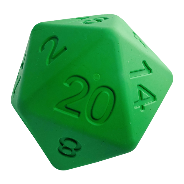 Pawlymorph Green D20 Pet Toy | Grognard Games