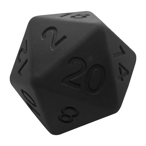 Pawlymorph Black D20 Pet Toy | Grognard Games