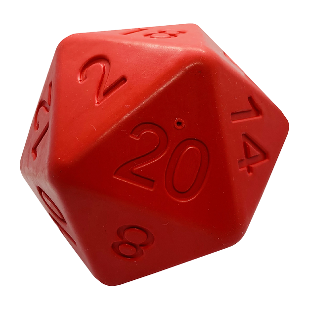 Pawlymorph Red D20 Pet Toy | Grognard Games