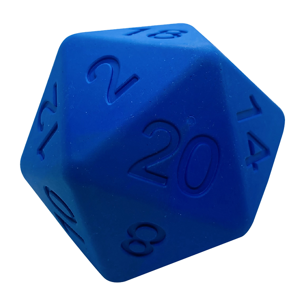 Pawlymorph Blue D20 Pet Toy | Grognard Games