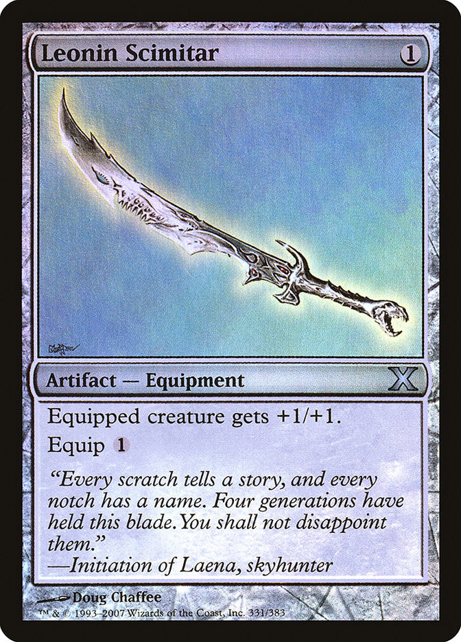 Leonin Scimitar (Premium Foil) [Tenth Edition] | Grognard Games