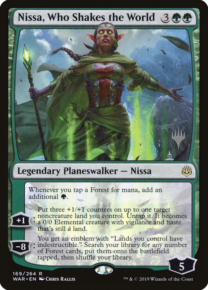 Nissa, Who Shakes the World (Promo Pack) [War of the Spark Promos] | Grognard Games