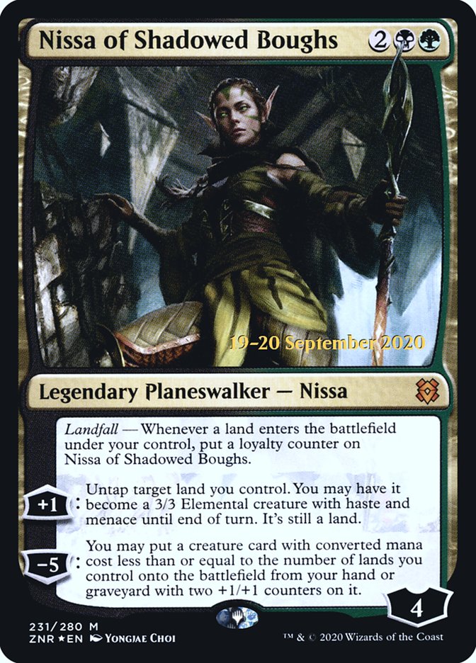 Nissa of Shadowed Boughs [Zendikar Rising Prerelease Promos] | Grognard Games