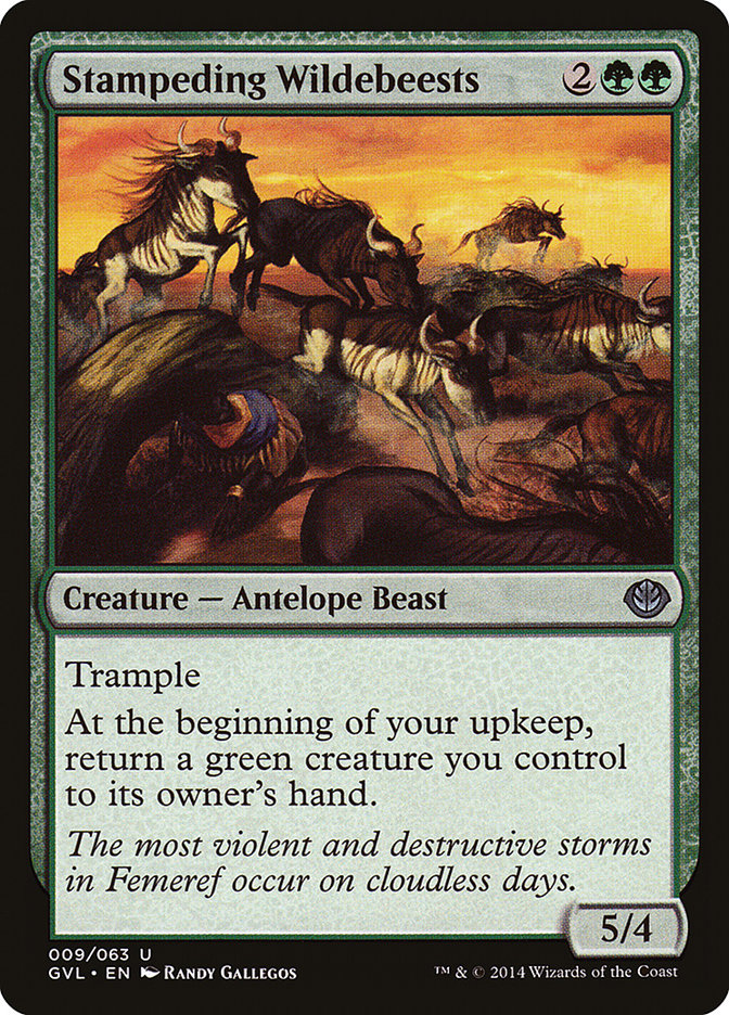 Stampeding Wildebeests (Garruk vs. Liliana) [Duel Decks Anthology] | Grognard Games