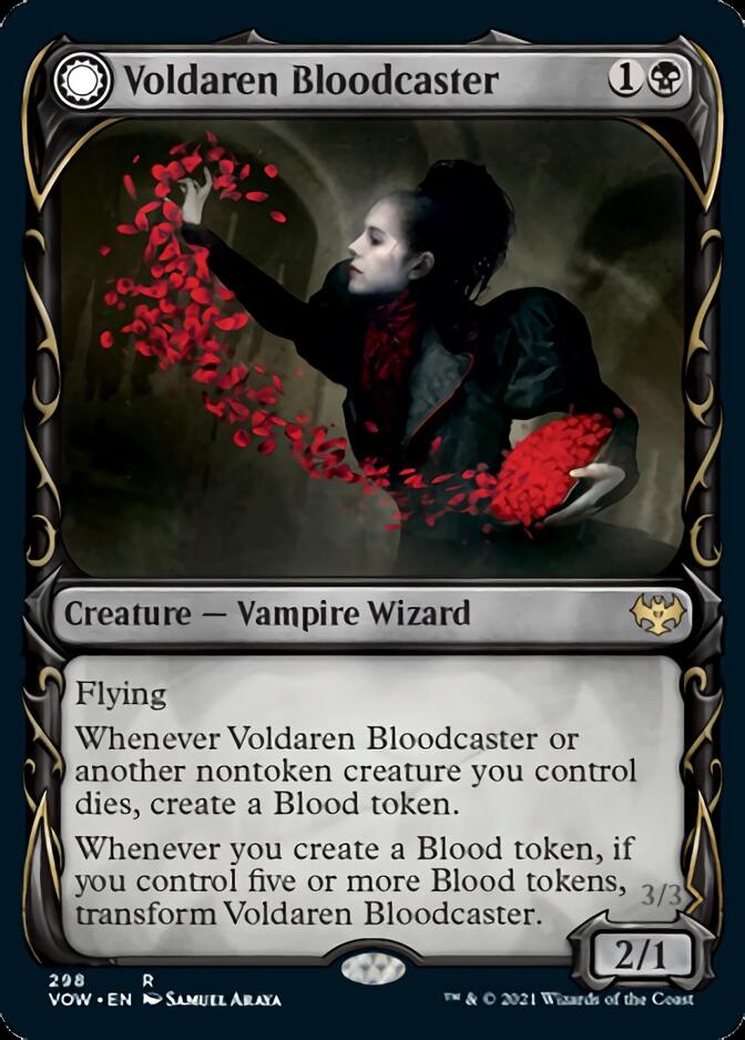 Voldaren Bloodcaster // Bloodbat Summoner (Showcase Fang Frame) [Innistrad: Crimson Vow] | Grognard Games