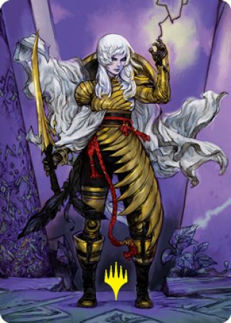 The Wandering Emperor 1 Art Card (Gold-Stamped Signature) [Kamigawa: Neon Dynasty Art Series] | Grognard Games