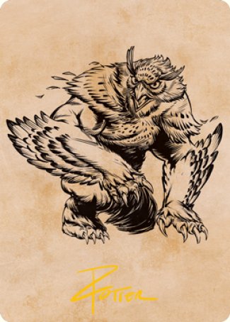 Owlbear (Showcase) Art Card (Gold-Stamped Signature) [Dungeons & Dragons: Adventures in the Forgotten Realms Art Series] | Grognard Games