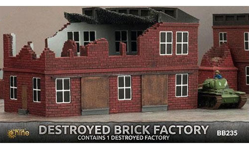 BB235 Flames of War: Destroyed Brick Factory | Grognard Games