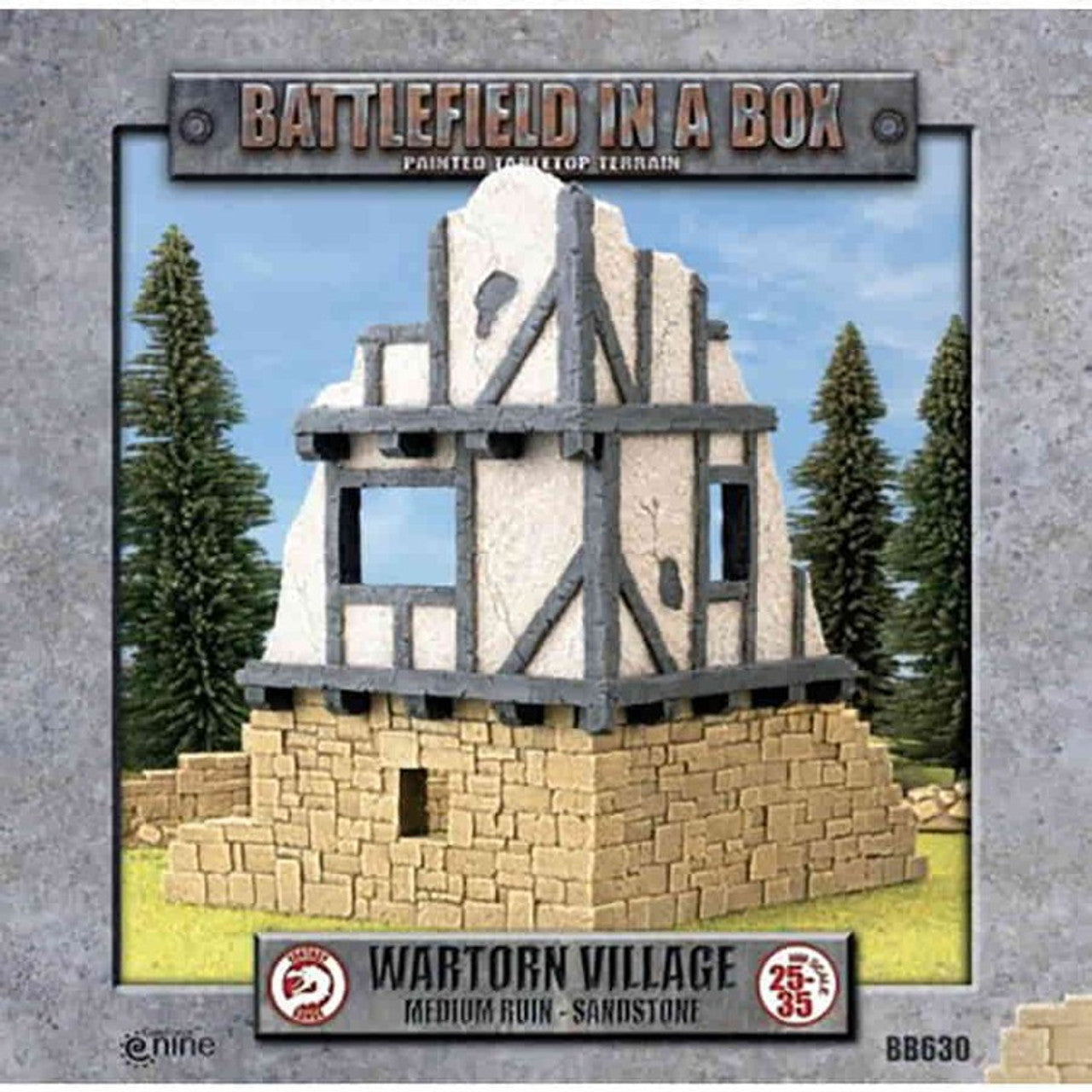 BB630 Wartorn Village Sandstone - Medium Ruin | Grognard Games