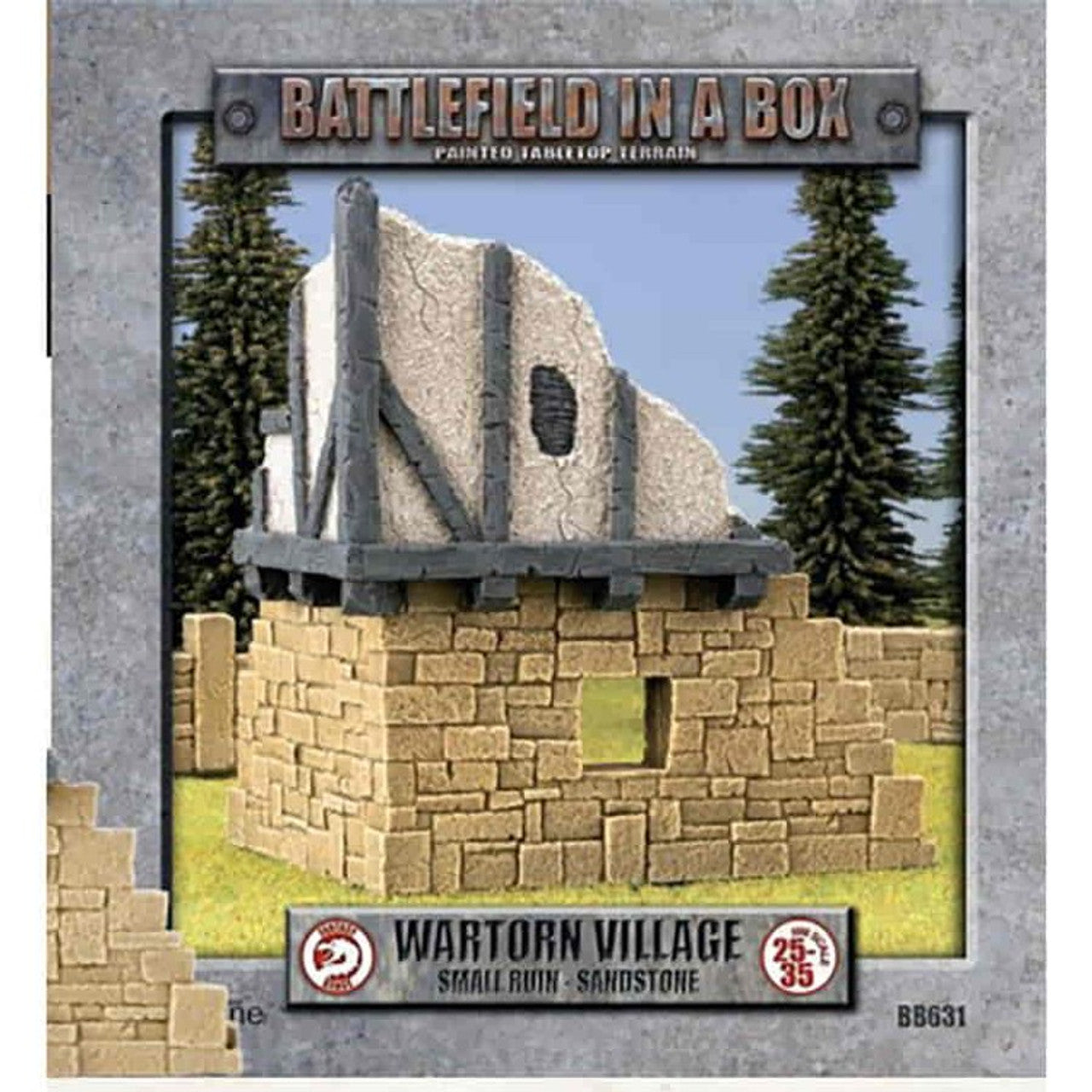 BB631 Wartorn Village - Small Ruin Sandstone | Grognard Games