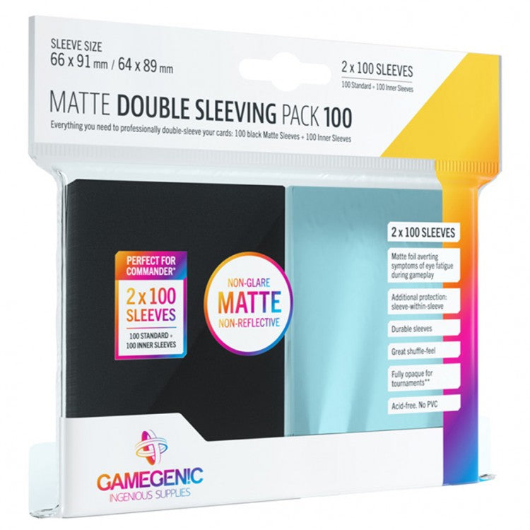 Gamegenic Matte Double Sleeving Pack 100ct | Grognard Games