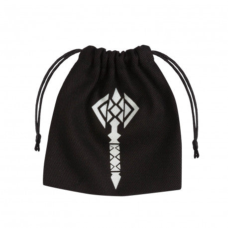 Q Workshop Hammer Black & glow-in-the-dark Dice Bag | Grognard Games