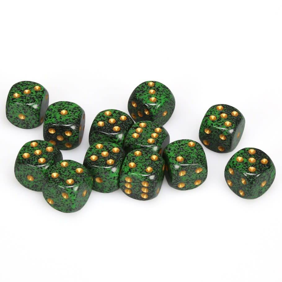 CHX25735 Speckled Golden Recon 12 Die set | Grognard Games