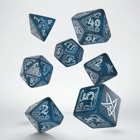 Call of Cthulu Dice Set Abyssal/White | Grognard Games