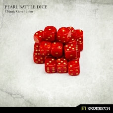 Kromlech Pearl Battle Dice - Chaotic Gore Red | Grognard Games