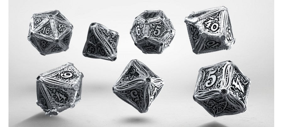 Q Workshop Metal Call of Cthulhu Dice Set (7) | Grognard Games