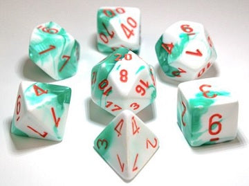 CHX30020 Poly Mint Green/White/Orange | Grognard Games