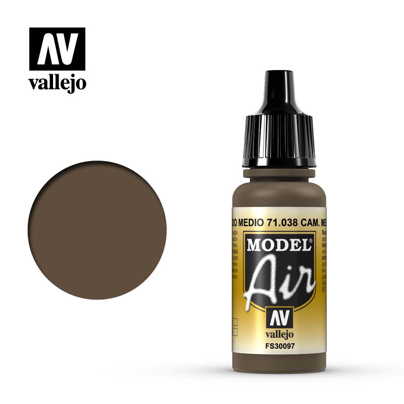 71.038 Vallejo Model Air Camouflage Medium Brown | Grognard Games