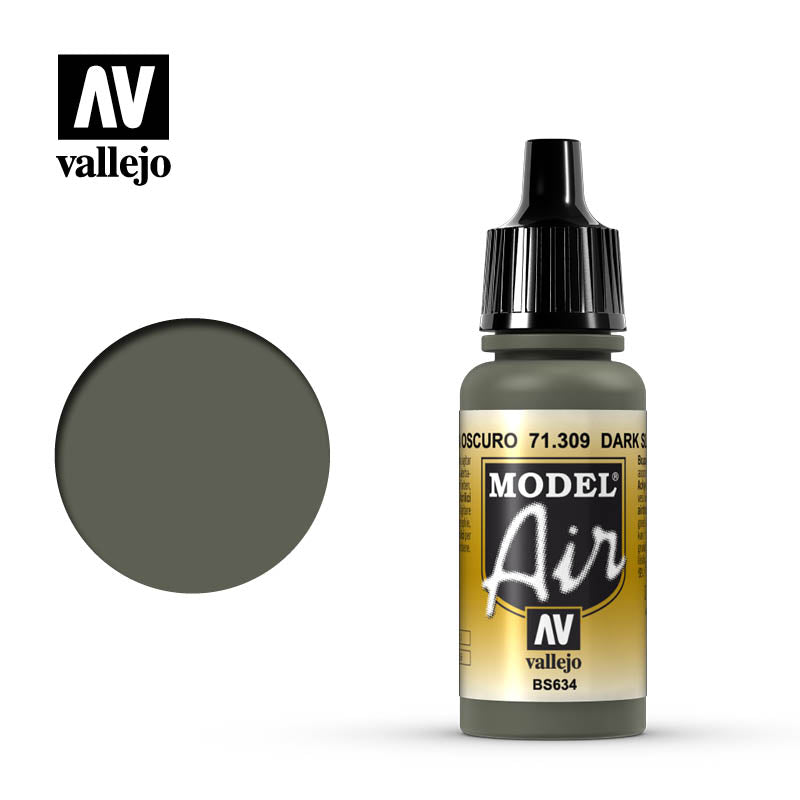 71.309 Vallejo Model Air Dark Slate Grey | Grognard Games