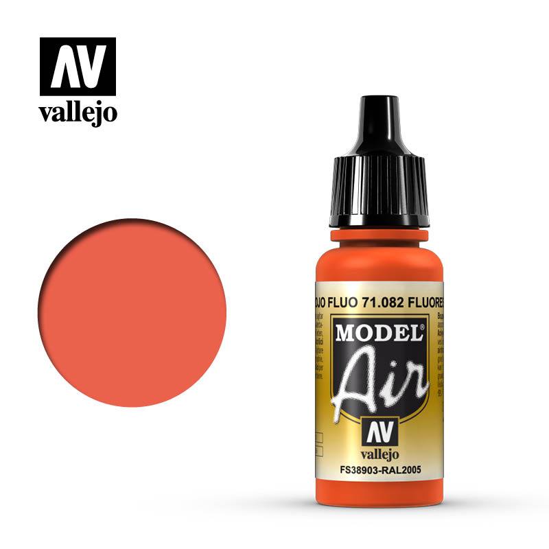 71.082 Vallejo Model Air Fluorescent Red | Grognard Games