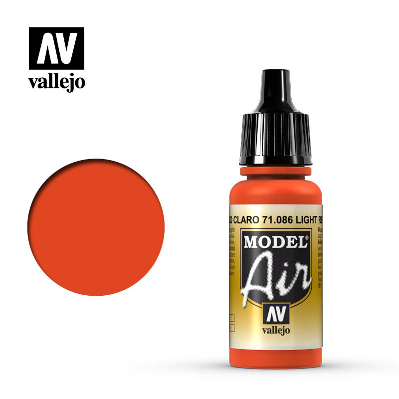 71.086 Vallejo Model Air Light Red | Grognard Games