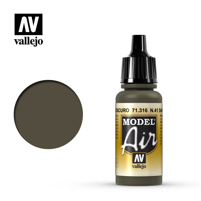 71.316 Vallejo Model Air N. 41 Dark Olive Drab | Grognard Games