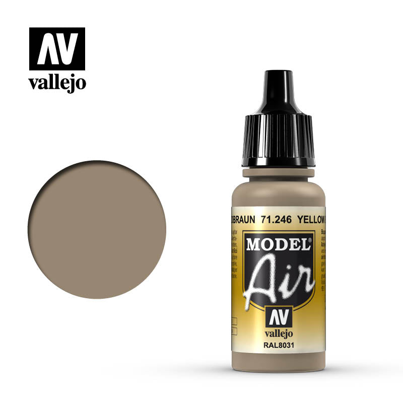 71.246 Vallejo Model Air Yellow Brown | Grognard Games