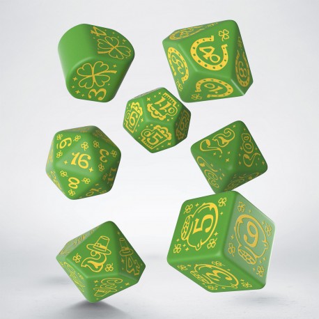 Q Workshop St. Patrick Modern Dice Set: Lucky Charm | Grognard Games