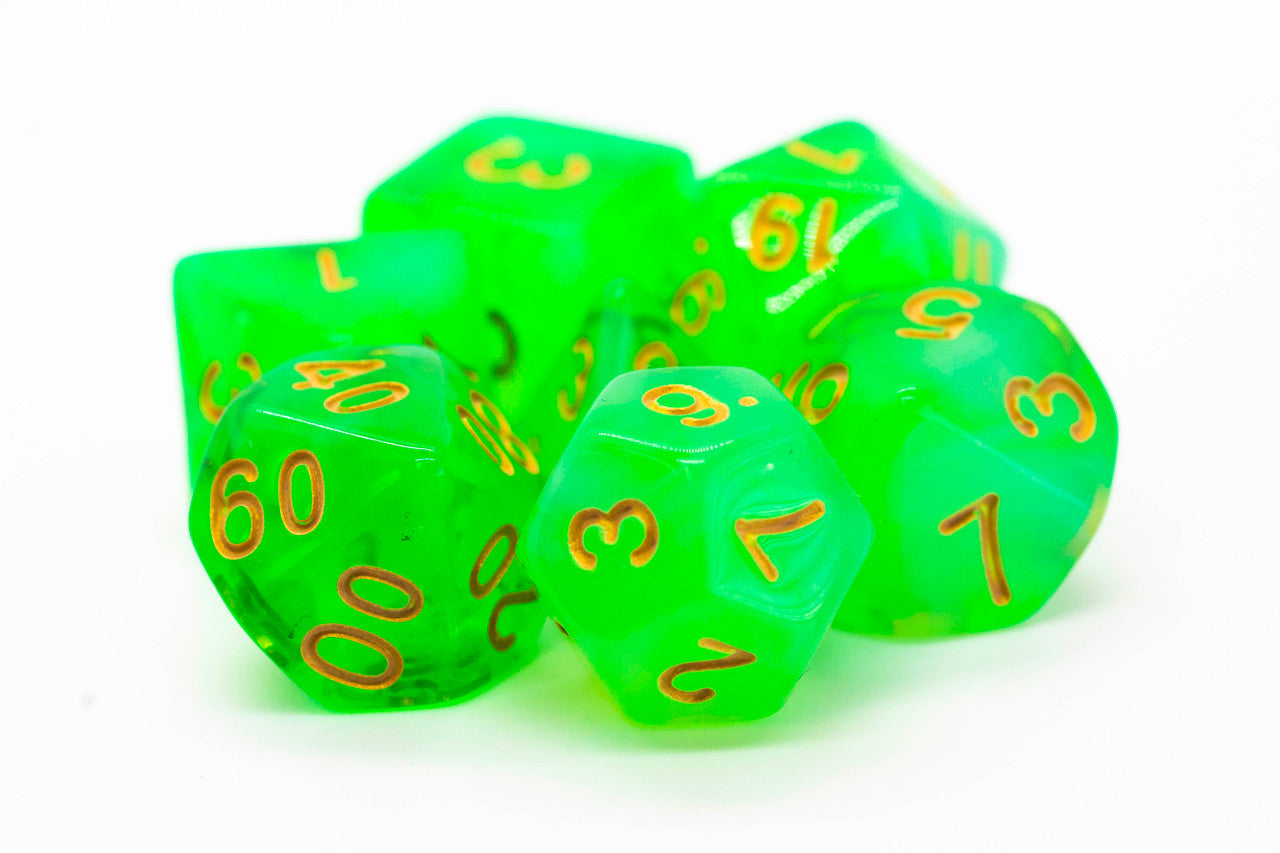 Nebula Dice - Lightning Green | Grognard Games