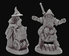 Bones 44035 Townsfolk Fishmongers (2) | Grognard Games