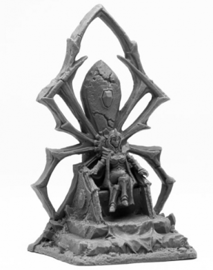 Bones 44090 Dark Elf Queen on Throne | Grognard Games