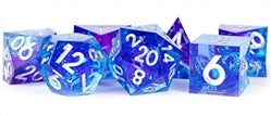 Metallic Dice Games Sharpedge Resin Polyhedral Set Oceanic Flare | Grognard Games