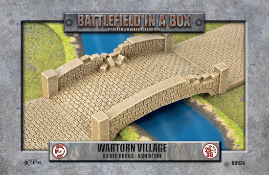 BB635 Wartorn Village Sanstone - Ruined Bridge | Grognard Games