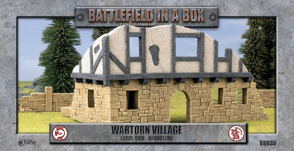 BB633 Wartorn Village Sandstone - Large Ruin | Grognard Games