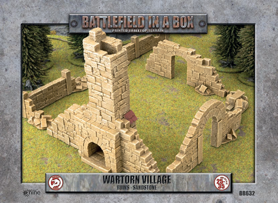 BB632 Battlefield in a Box: Wartorn Village Sandstone | Grognard Games