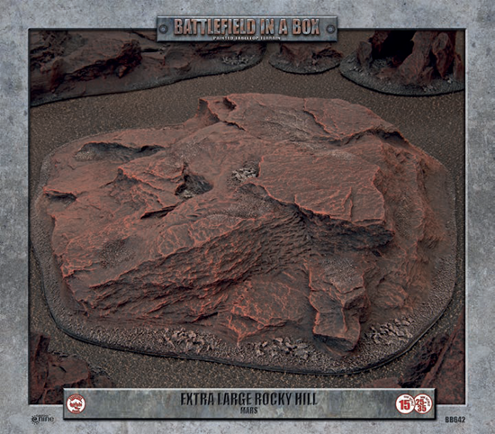 BB642 Battlefield in a Box: Extra Large Rocky Hill: Mars | Grognard Games