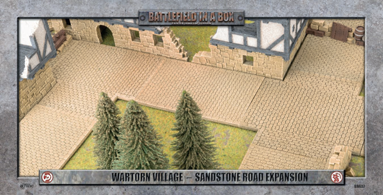 BB637 Battlefield in a Box: Wartorn Sandstone Road Expansion | Grognard Games