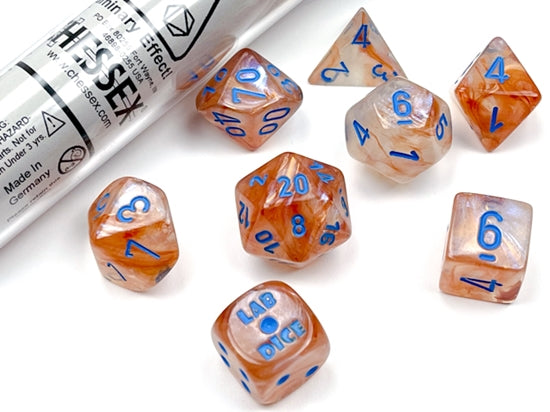 CHX30045 Borealis Rose Gold/Light Blue 7-die Set | Grognard Games