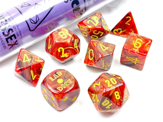 CHX30050 Vortex Underworld/yellow 7-die Set | Grognard Games