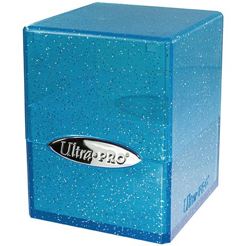Deck Box Satin Cube: Glitter Blue UP | Grognard Games