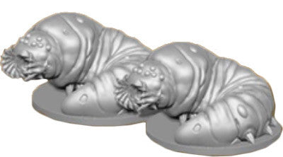 Reaper Bones 44105 Black Giant Maggots (2) | Grognard Games