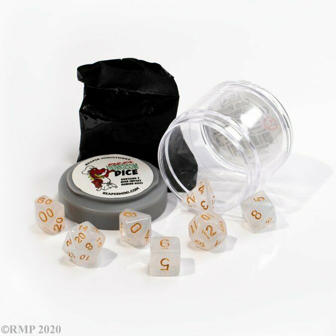 Pizza Dungeon Dice: Lucky Gem White 19021 | Grognard Games