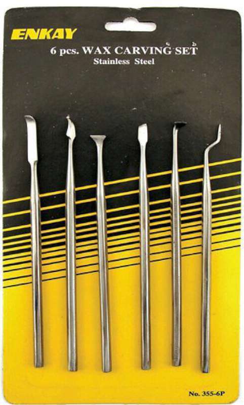 ENKAY 6pc Assorted Stainless Steel Wax/Putty Carving Set - 3556 | Grognard Games