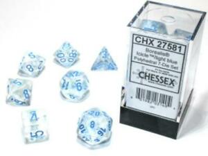 CHX27581 Borealis Icicle Light blue 7 Die set | Grognard Games