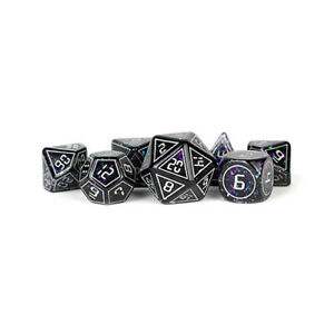 Metallic Dice Games Framed Void 16mm Resin Polyhedral Set | Grognard Games